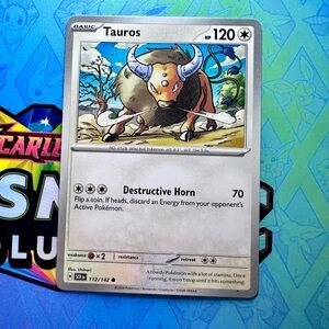 tauros (112/142) - common — pokémon: stellar crown
